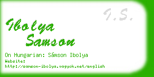 ibolya samson business card